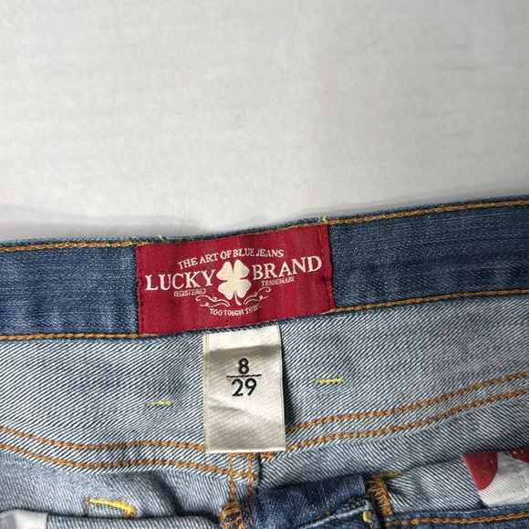 Lucky Brand Womens Jean shorts Sz 8 Blue Riley  Denim Indigo - Picture 2 of 10